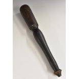 A large Victorian turned wooden truncheon,