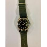 A 1948 Jaeger-LeCoultre stainless steel British Military mark 11 wristwatch,