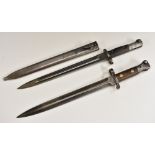 A Belgian Model 1924/49 bayonet, for the Mauser rifle, 30cm straight fullered blade,