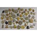 Cap Badges - mostly re-strikes, various regiments, Tyneside Scottish, Royal Guernsey,