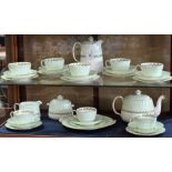 A Minton Cheviot pattern tea set, for eight, comprising cups and saucers, side plates,