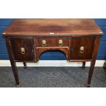 A George III mahogany sideboard,