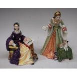 A Royal Doulton figure, Mary Tudor, HN3834, limited edition 108/8000; another, similar,