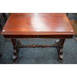 A Victorian mahogany library table, of small proportions,