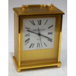 A Jaeger Le Coultre brass cased clock