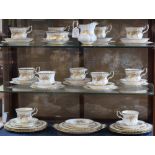 A Royal Albert Antoinette pattern part tea service, comprising cake plate, dessert plates,