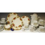 A Royal Albert Old Country dinner plate; four side plates; trinket dishes;