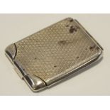 An Edwardian silver match book case,