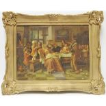 Nicola Solist (19th Century) Tavern Scene oil on canvas,