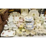 Ceramics - a Royal Cauldon Dragon pattern part dinner service;