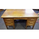 A 1950's oak desk,