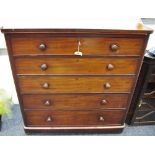 A Victorian mahogany chest,