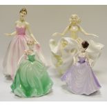 Two Royal Doulton elegant ladies including Sweet Seventeen HN2734; Special Moments HN4430;