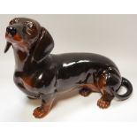 A large Beswick fireside model of a Dachshund,