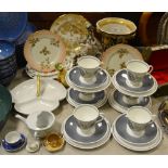 A Susie Cooper Glen Mist pattern six teacups & saucers and side plates;