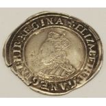 *** Please note amended description *** An Elizabeth I half crown 1582 Rose mint