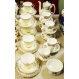 Ceramics - a Paragon green briar pattern part coffee set including coffee pot, cups, saucers,