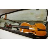 A 20th century French violin, Lutherie Artistique, Colin, 1906, cased