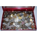 Coins - various mixed coinage including foreign and British examples,