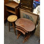 A reproduction nest of three tables by Cameo Furniture,