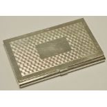 An Elizabeth II silver business card pocket case,