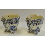 A pair of Delft bowls,
