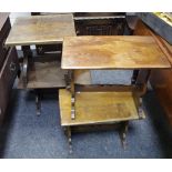 Four oak occasional tables.