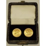 A pair of Elizabeth II sovereigns dated 1963,