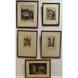 Etchings -W Monk, Repton School; H Cartwright,