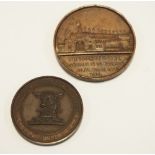 A Tentoonstelling genoudes in de maanden bronze medallion dated 1868;