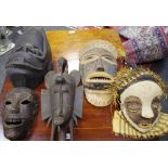 Tribal Art - five African masks