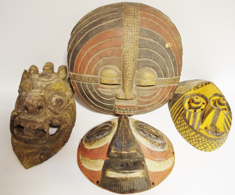 Tribal Art - African polychrome mask;