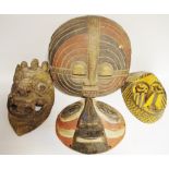 Tribal Art - African polychrome mask;