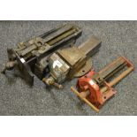 A Record No4 engineering vise; a Parkinson's Perfect Vise;