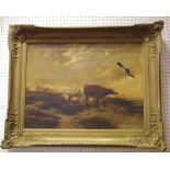 English School (19th century) Cattle and Sheep in a Landscape oil on canvas,