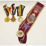 A WWI medal trio, comprising 1914-1915 star, Campaign and Victory medals,