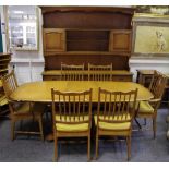 A Stag dining room suite comprising of a dresser,