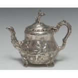 A Victorian silver Tenier's teapot,