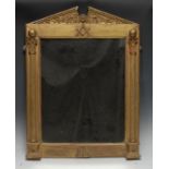 Freemasonry/Friendly Society Interest - a 19th century giltwood and gesso looking glass,