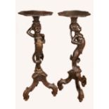 A pair of 19th century Venetian blackamoor torcheres,