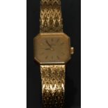 Omega - a vintage 1970s lady's 18ct gold bracelet wristwatch, ref 8352 59,
