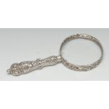 A Victorian silver magnifying glass,