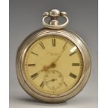 A Victorian silver pair cased Scottish pocket watch, 4cm dial inscribed William Mitchell, Cruden,