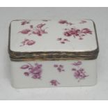 An 18th century rounded rectangular enamel table snuff box,