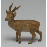 An Austrian cold-painted bronze, of a six-point stag, 6.