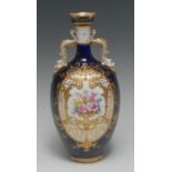 A Royal Crown Derby ovoid vase, painted by A. F.