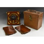 A Victorian plate camera, mahogany and brass bound body,