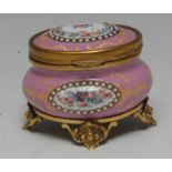 A 19th century Palais-Royal Rococo Revival lady's enamel ogee-shaped table casket,