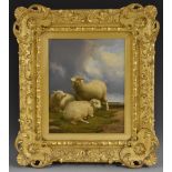 Thomas Sidney Cooper (1803 - 1902) Sheep under Stormy Skies signed, dated 1876, oil on board,