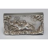 A Victorian novelty rectangular vesta case,